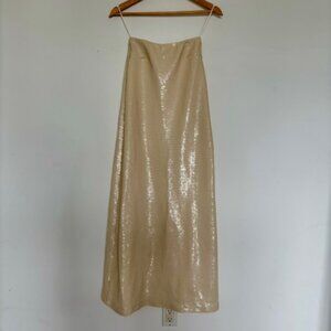 Zara Sequin Strapless Dress
